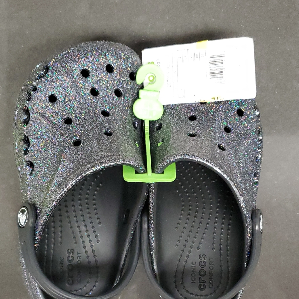 CROCS Black Sandals with Perforated Comfort